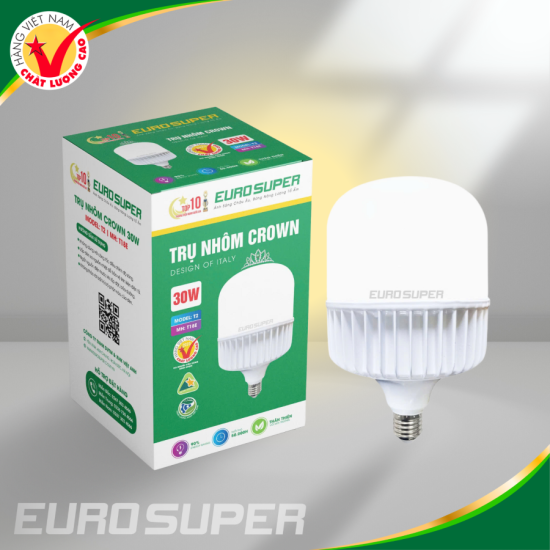 ĐÈN LED TRỤ NHÔM CROWN 30W
