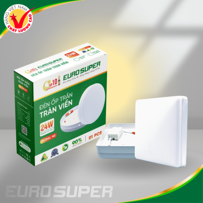 ĐÈN LED ỐP TRẦN TRÀN VIỀN 24W VUÔNG