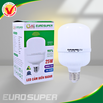 ĐÈN TRỤ NHỰA CẢM BIẾN RADAR 25W 