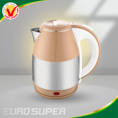 ẤM SIỂU TỐC INOX 2 LỚP 1,8L  VÀNG XÁM