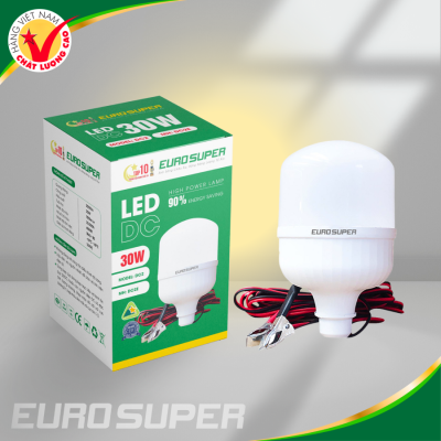 ĐÈN LED TRỤ DC 30W 24V - KẸP BÌNH ÁC QUY