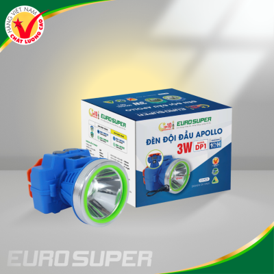 ĐÈN ĐỘI ĐẦU APOLLO XANH DƯƠNG ES 3W