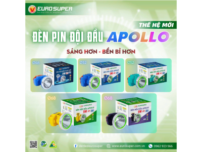 ĐÈN PIN ĐỘI ĐẦU APOLLO THẾ HỆ MỚI EUROSUPER - SÁNG HƠN, BỀN BỈ HƠN
