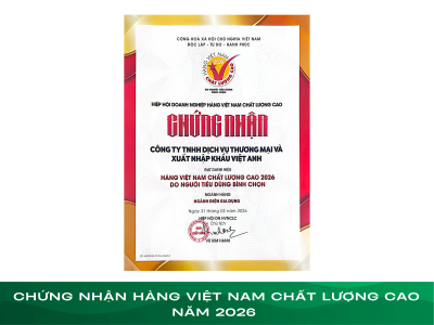 CHỨNG NHẬN HÀNG VIỆT NAM CHẤT LƯỢNG CAO NĂM 2026