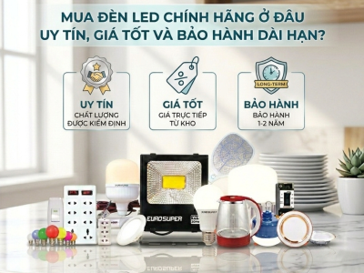 MUA ĐÈN LED CHÍNH HÃNG Ở ĐÂU UY TÍN, GIÁ TỐT VÀ BẢO HÀNH DÀI HẠN?