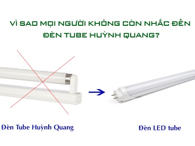 VÌ SAO MỌI NGƯỜI KHÔNG CÒN NHẮC ĐẾN ĐÈN TUBE HUỲNH QUANG?