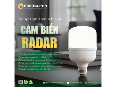 LỢI ÍCH TUYỆT VỜI CỦA ĐÈN LED CẢM BIẾN RADAR EUROSUPER CÓ THỂ BẠN CHƯA BIẾT 