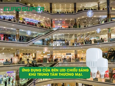 ỨNG DỤNG CỦA ĐÈN LED CHIẾU SÁNG KHU TRUNG TÂM THƯƠNG MẠI.