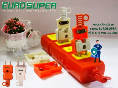 PHÍCH CẮM LÕI SỨ 6000W EUROSUPER - VỆ SĨ CHO MỌI GIA ĐÌNH 