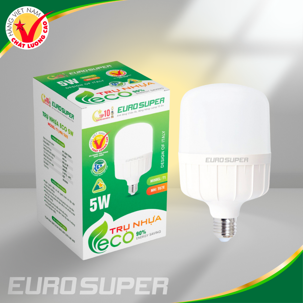 ĐÈN LED TRỤ NHỰA ECO E5