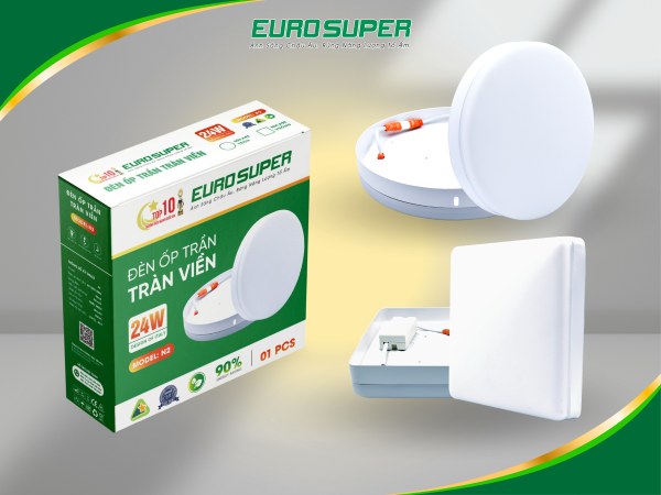 Đèn LED ốp trần EUROSUPER chất lượng, tiết kiệm điện và bền bỉ.