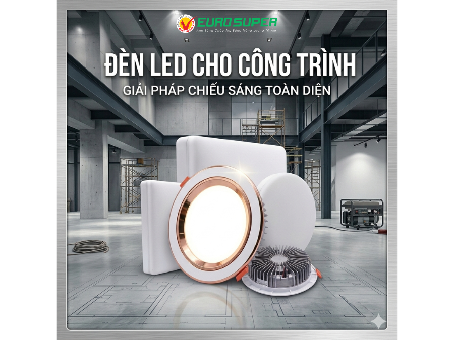 Mua đèn led cho công trình không chỉ là lựa chọn sản phẩm, mà là lựa chọn giải pháp chiếu sáng bền vững