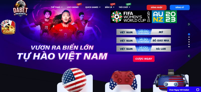 Thao tác đầu tiên cần làm là vào trang chủ của nhà cái 